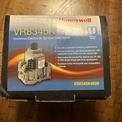 NEW Honeywell VR8345K4809 Universal Electronic Ignition Gas Valve