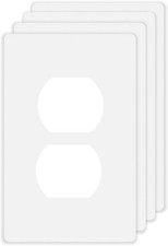 Screwless Duplex Receptacle Outlet Cover Wall Plates 1-Gang Duplex Switch Outlet