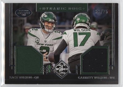 2023 Panini Limited Dynamic Duos Silver Spotlight 53/75 Zach Wilson Garrett 10ev