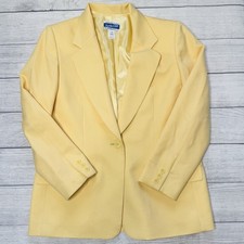 Pendleton Vintage Yellow Wool Blazer Jacket Sinfle Button Size 10 Petite
