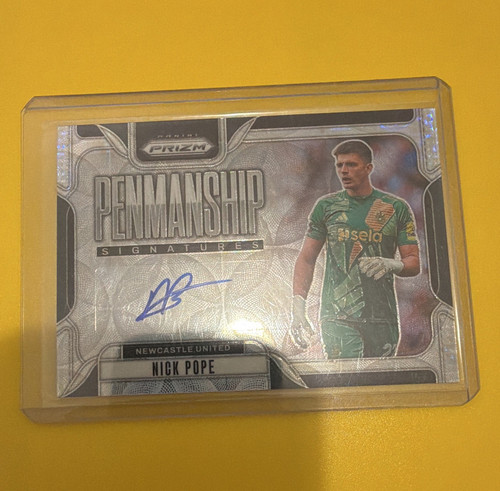 Panini Prizm Premier League Nick Pope Newcastle United Penmanship Autograph P-NP