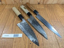 Japanese Chef's Kitchen Knife Set 3 Piece YANAGIBA DEBA from Japan XA050
