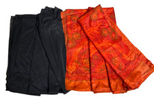 Silk Sari Indian Women Wrap Printed Sewing Dress Material Used Home Decor Lot 2P