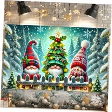 Merry Christmas Banner Decoration Winter Christmas Gnomes Banner Merry 