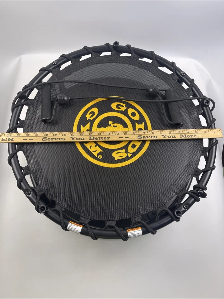 "Trampolín de entrenamiento en casa Golds Gym 24"" con cuerdas elásticas excelente estado vintage" Foto 2 de 4