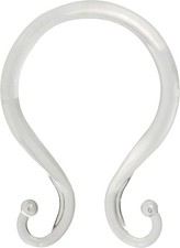 Kenney KN61211 Rust-Proof Smooth Plastic Shower Curtain Rings Standard, Clear