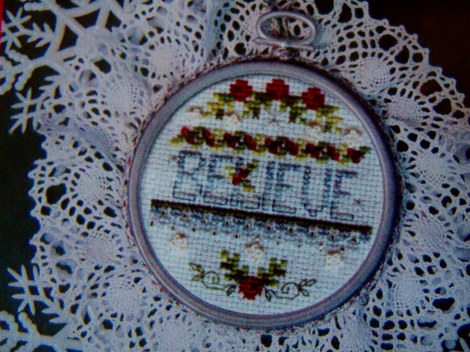 RARE OOP Stoney Creek M'zine XS Ptn "Christmas Virtues Orn" Set of 5 Designs