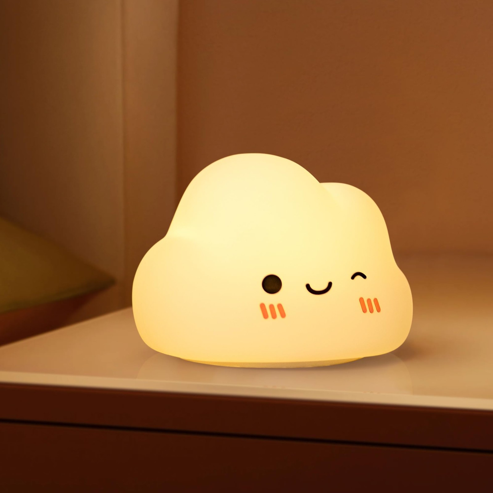Veilleuse Bébé Nuage Anti Peur du Noir Lampe de Nuit Enfant Rechargeable Sans Fil