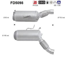 DPF Rußpartikelfilter Dieselpartikelfilter AS FD5098 Cordierit für BMW 5er F10