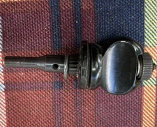Single Vintage Black Button Friction Tuner
