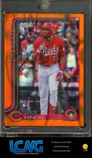 2025 Topps Chrome #253 Rece Hinds Orange Lava Refractors #/25