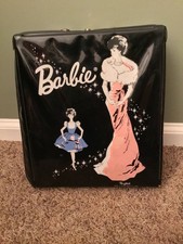 Vintage 1962 Mattel Barbie Ponytail Doll Black Carrying Case