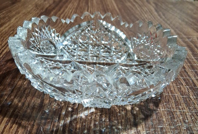Cut Glass Bowl-Nappy Dish/Bowl American Brilliant 5'' Diameter Vintage 