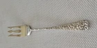 Sterling Silver Stieff Rose Pickle Fork Repousse  Monogram  22.8 Grams.