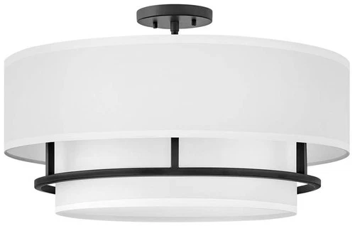 Hinkley Graham 23" Wide Modern White and Black 4-Light Ceiling Light - Picture 2 of 8