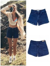 Levi's Mom High Rise Dark Wash Stretch 5  Mom Shorts Size 6 28  Vintage Festival