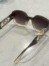 Celine Square Brown Gradient Sunglasses with Logo Cutout Arms