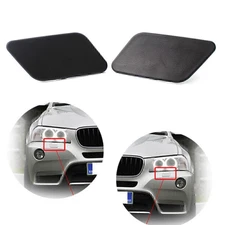 Car Bumper Headlight Headlamp Washer Cap Cover For BMW X3 F25 2010-2014 2Pcs
