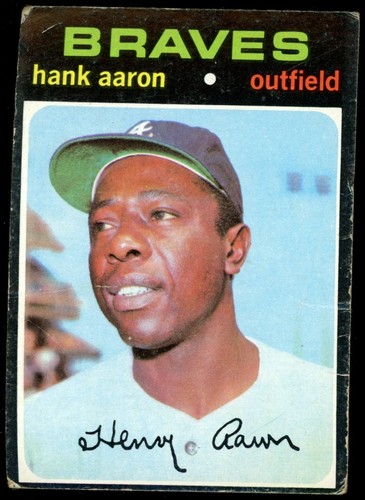 1971 Topps 400 Hank Aaron Atlanta Braves - Picture 1 of 2
