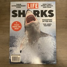 Life Magazine Sharks Predators Of The Sea 2025 *NEW* How They Hunt Battle Feed 2