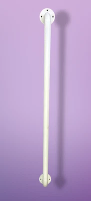 🔆 neuve métal grande barre à serviette blanche jamais utilisée longueur totale - Photo 1/4