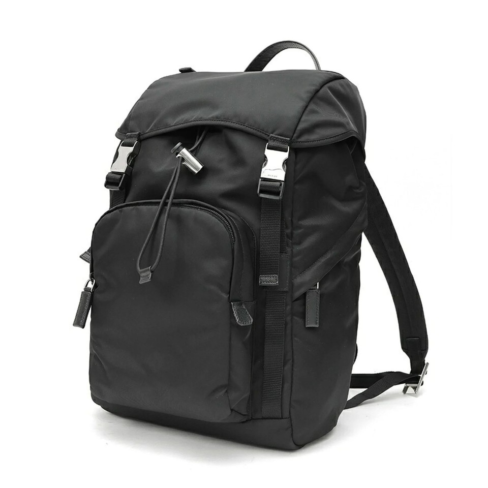 Prada Nylon x Saffiano Leather Backpack, Side Design, 2VZ135, Nylo... GZl1kmpg