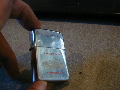 1994 VINTAGE IRON 53 PANHEAD ZIPPO TIGHT WORKING USED CONDITION 
