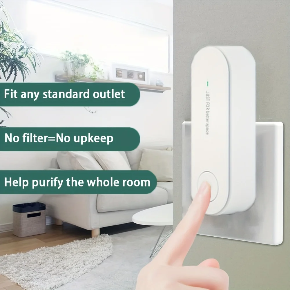Mini Portable Air Purifier for Home Bedrooms Toilets Freshener Cleaner