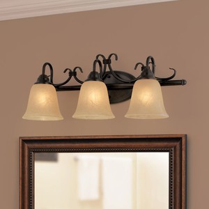 Portfolio Stone Hollow 3 Light 9 5 In Bronze Bathroom Vanity Image Is Loading Portfolio Stone Hollow 3 Light 9 5 In