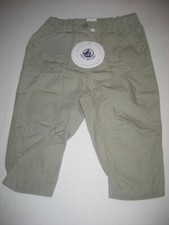 Pantaloni di cotone Petit Bateau kahki nuovi taglia 74