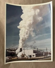 Vintage US Air Force Color Photo AEDC Rocket Test Cell Underground Exhaust Plume