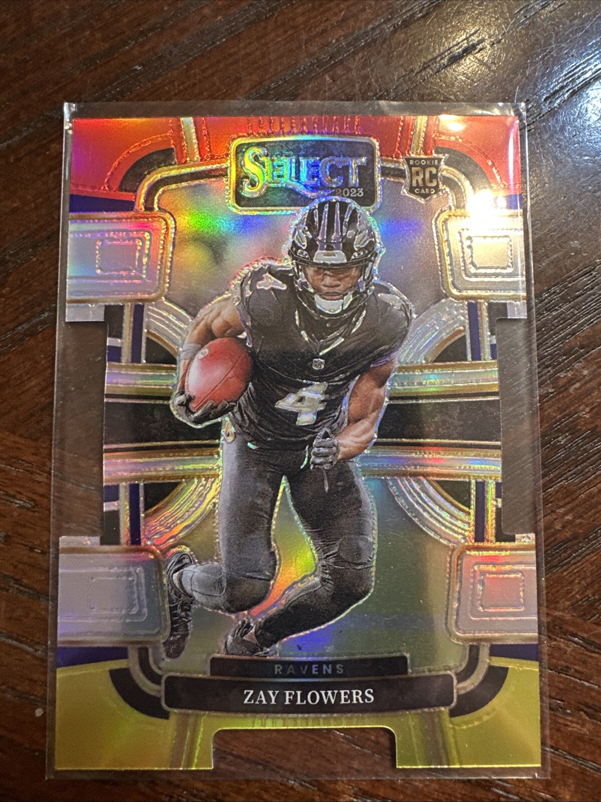 2023 Panini Select - Concourse Red & Yellow Prizm Die-Cut #8 Zay Flowers (RC)