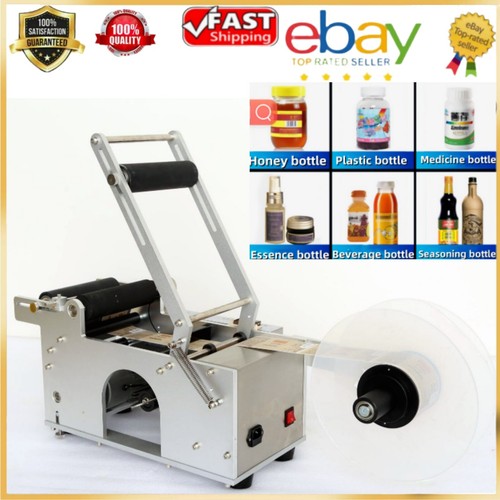 Semi-Automatic Auto Round Bottle Labeler 20-40pcs/min High-Speed Labeling System - 第 1/8 張圖片