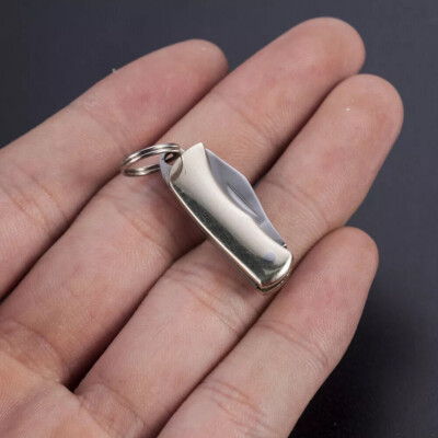 Mini Stainless Steel Folding Pocket Knife Outdoor Survival Small Keychain Blade