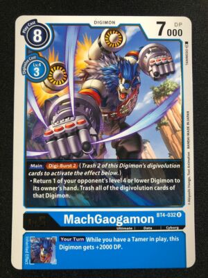 Digimon BT4-032 MachGaogamon Rare Great Legend