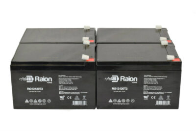 Raion Power 12V 12Ah Battery For Chilwee 6-FM-12 - 4 Pack