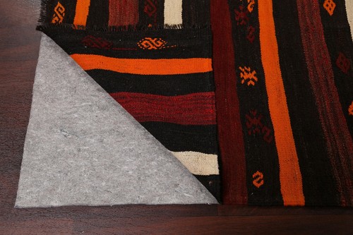 7x10 ft Vintage Striped Kilim Turkish Reversible Hand-Woven Oriental Area Rug - Picture 10 of 12
