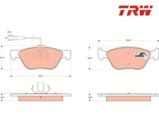 Brake pad set, disc brake Cotec TRW GDB1445 for Fiat