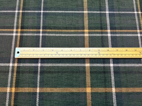 1382. COXAL Orange green Check Upholstery fabric, Price per 1/2 metre,143cm wide - Picture 6 of 8