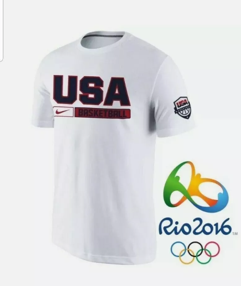 Desarmado llave inglesa computadora Nike USA BASKETBALL PRACTICE T-Shirt New Men&#039;s Sz L 2016 Rio Olympics Tee  Shirt | eBay