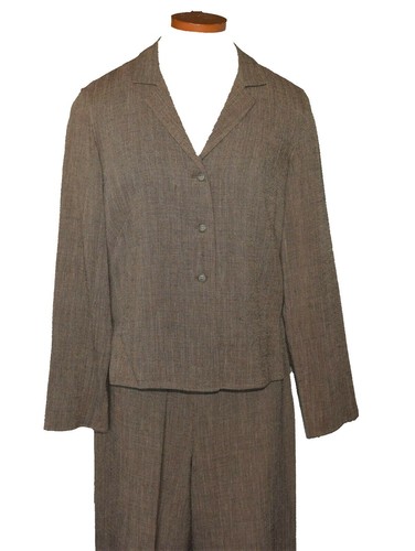 JONES NEW YORK Pant Suit Size 6 Rayon Blend Beige to Olive Green Women's - Picture 2 of 9