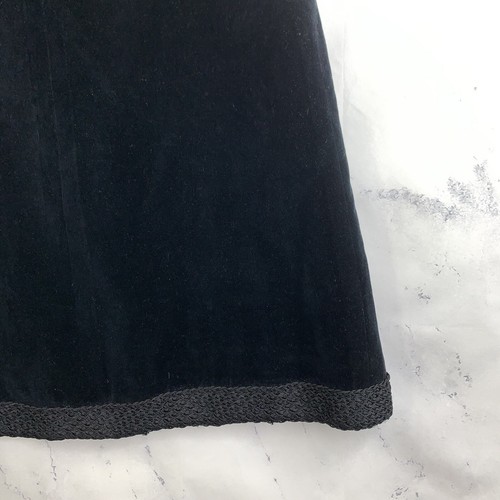 Vintage 1950s Saks Fifth Avenue Aline Skirt M France Black Velour Old Hollywood - Picture 14 of 19