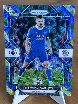 Harvey Barnes 2022/23 Panini Prizm Premier League Green Yellow Blue Choice Card