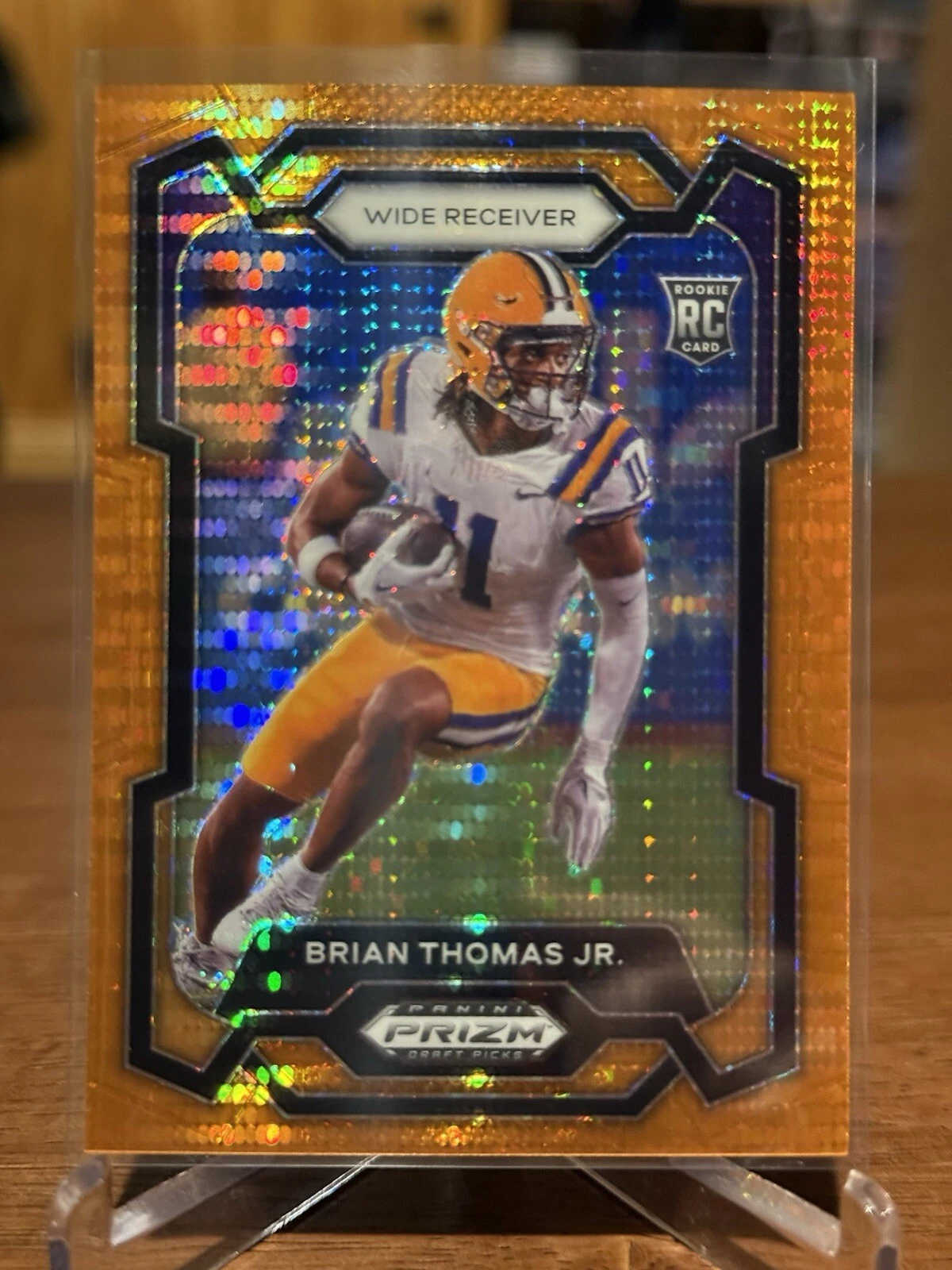 2024 Panini Prizm Draft Brian Thomas Jr. /49 Orange Pulsar LSU WR #118