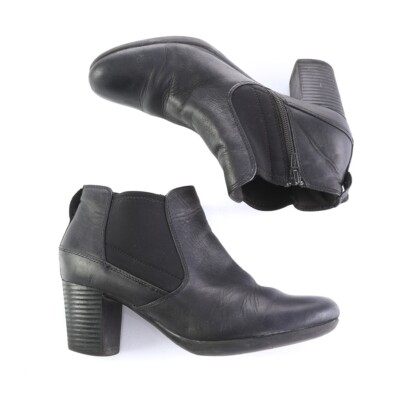 clarks black booties