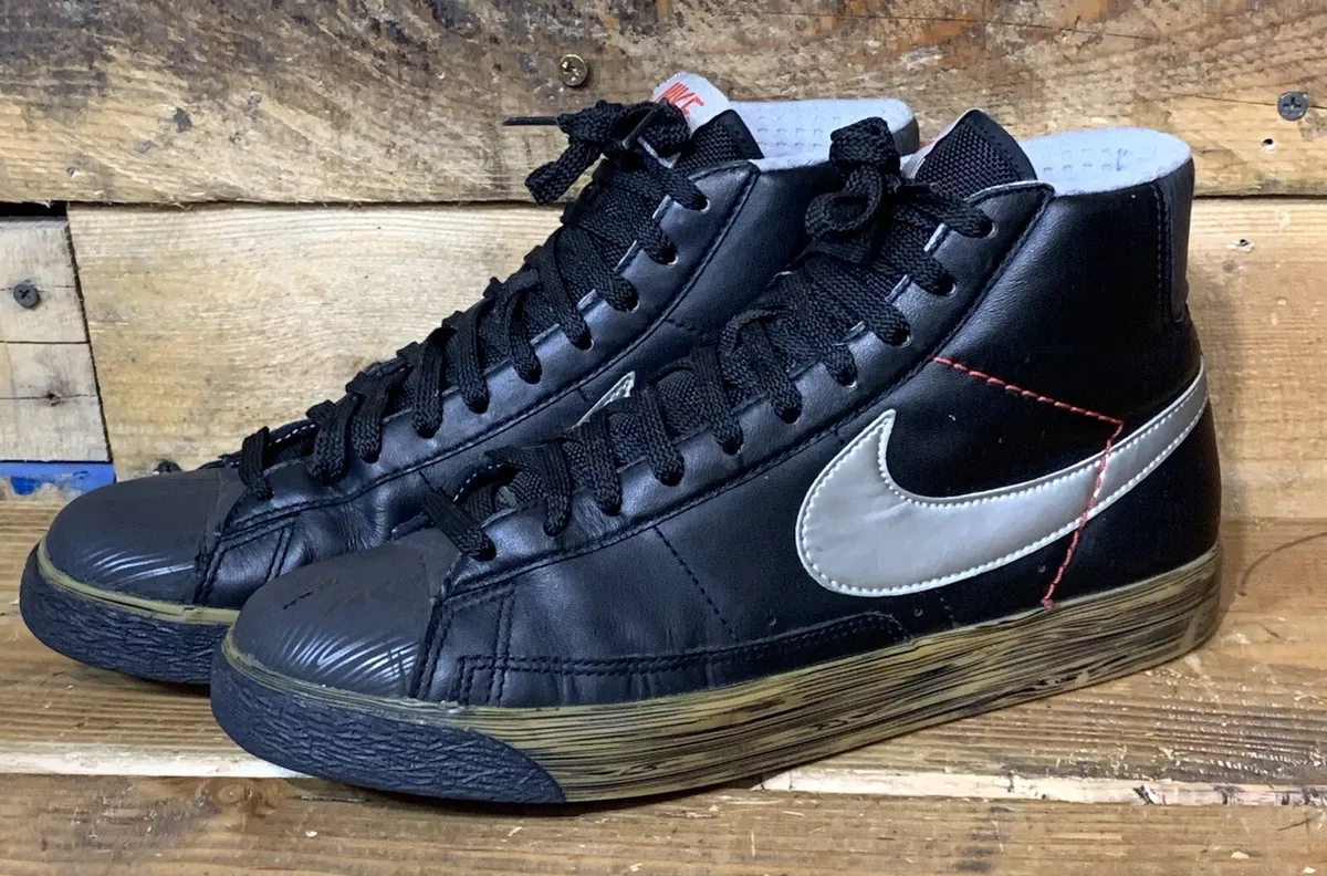 Asistir tierra principal Caracterizar Nike Blazer High Premium Reflective Wood Grain Black 312457-002 Sz 8.5 US |  eBay