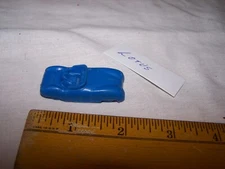 Vintage Primitive Molded Plastic Car - Blue - marked LOTUS - GREAT BRITAIN