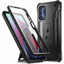 For Motorola G Stylus 5G 2022 Case with Kickstand Rugged Shockproof Cover Black