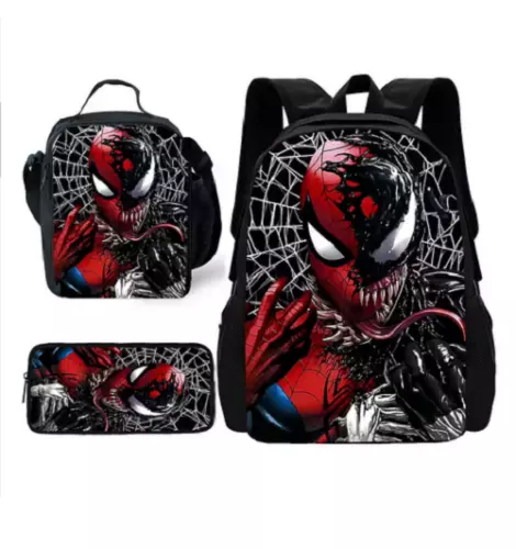 Kids Marvel Venom School Backpack Bags Insulated Lunch Bag Pencil Case Set Gift* - Picture 15 of 31
