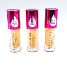 Revolution Glaze Lip Oil - Getaway Terracotta - 4.6ml Cherry Scent (Pack of 3)